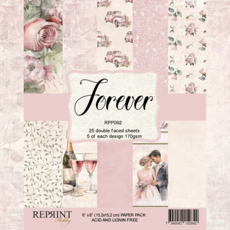 Sada papírů 15x15 170g Forever (REPRINT)