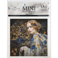 Set 6ks rýžových papírů - Inspirováno Klimtem II. (14,8x14,8cm)