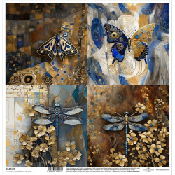 Inspirováno Klimtem, vážky - scrap.papír 31x32cm (ITD)