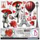 Sada papírů 15x15 Paris Je t'aime (Ciao Bella)