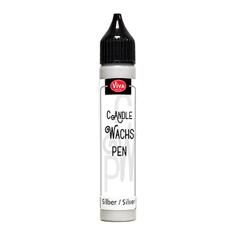 Tekutý vosk - pero 25ml Stříbrná