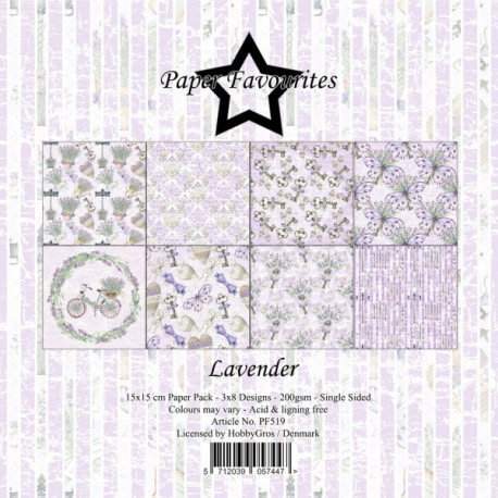 Sada papírů 15x15 Lavender (PF)