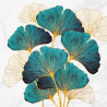 Zlaté a smaragdové ginko 33x33