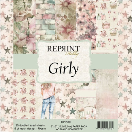 Sada papírů 15x15 170g Girly (REPRINT)