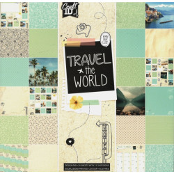 Sada papírů Travel the World 25x25cm (Craft ID)