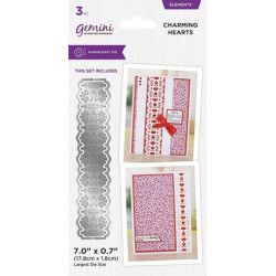 Vyřezávací šablony - Proužek na stuhu, srdce (GEMINI)