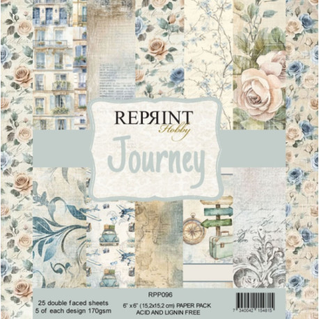 Sada papírů 15x15 170g Journey (REPRINT)
