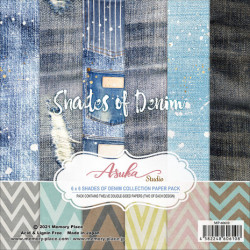Sada papírů 15,2x15,2 Shades of Denim (Asuka Studio)