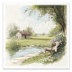 Set 6ks rýžových papírů - Chalupa na venkově (14,8x14,8cm)