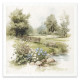 Set 6ks rýžových papírů - Chalupa na venkově (14,8x14,8cm)