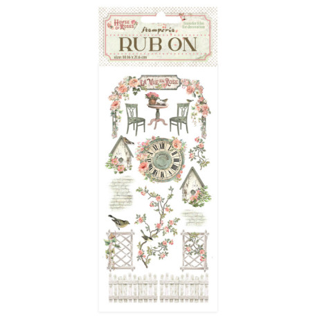 Transfer Stamperia 10x21,6cm - House of Roses, elementy (DFLRB153)