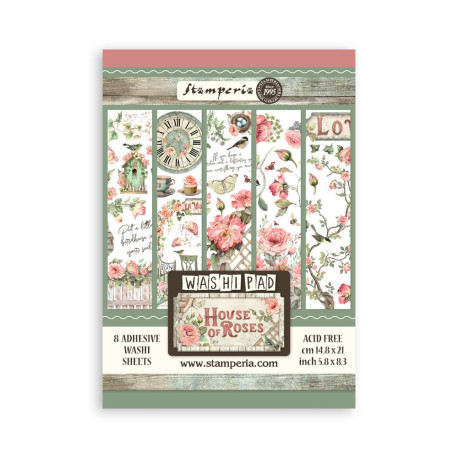 Sada Washi papírů A5 House of Roses (Stamperia)