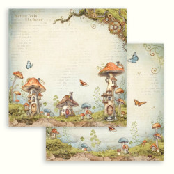 Hidden Grove, domky v houbách 30,5x30,5 scrapbook