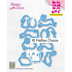 Vyřezávací šablony - Zajíčci a vejce (Nellie´s Choice)