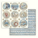 Sada papírů 20,3x20,3 190g Silent Sea (SBBS125)
