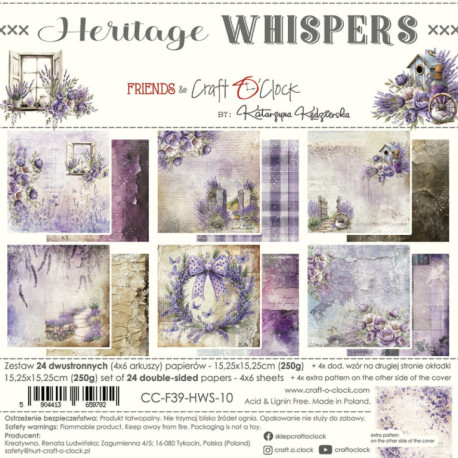 Sada papírů 15x15 Heritage Whispers (Craft O´Clock)