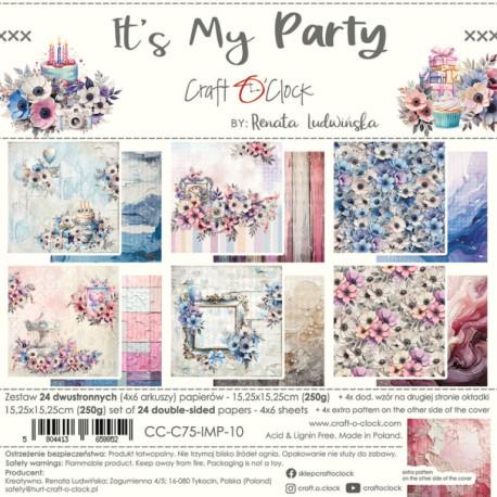 Sada papírů 15x15 It's My Party (Craft O´Clock)
