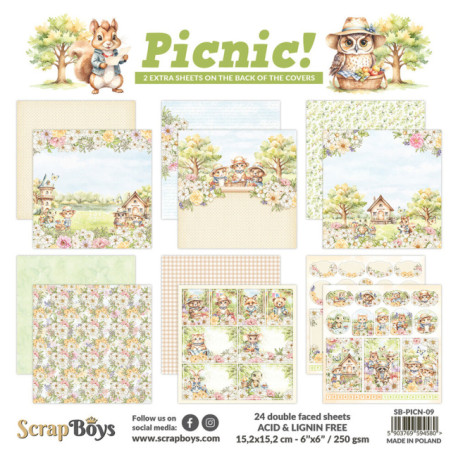 Sada papírů Picnic! 15,2x15,2 (ScrapBoys)
