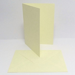 Přáníčko a obálka 5x7 Inch pastelová světle žlutá