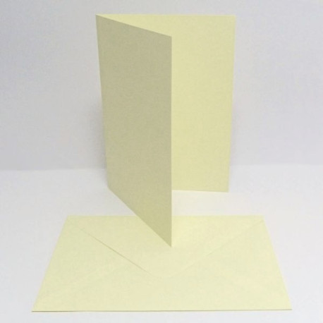 Přáníčko a obálka 5x7 Inch pastelová světle žlutá