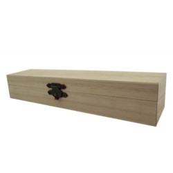 Dřevěný penál na jedno pero se zámečkem (Pentart)