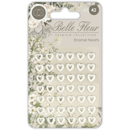 Samolepicí enamelky Srdíčka Belle Fleur (CC)