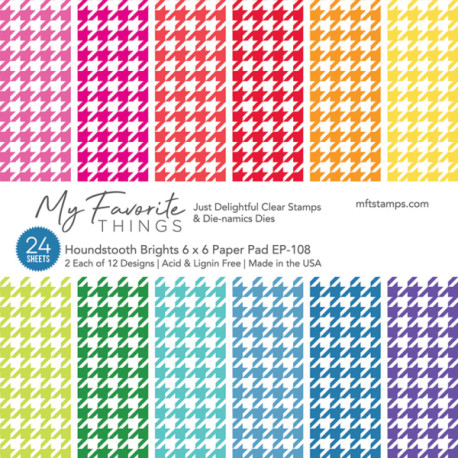 Sada papírů 15x15 Houndstooth Brights (MFT)