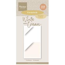 Sada papírů 15x30 White & cream, 250g (MD)