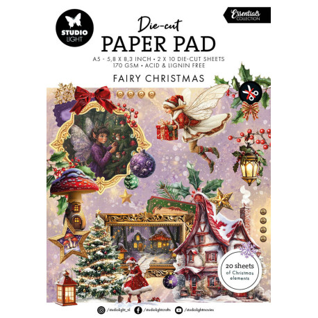 Sada papírových výseků Fairy Christmas Essentials nr.334 (SL)