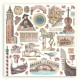 Sada papírů 30,5x30,5 190g Venice City of Art (SBBL172)