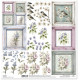 Květiny ve stylu shabby chic, rámečky - scrap.papír 31x32cm (ITD)