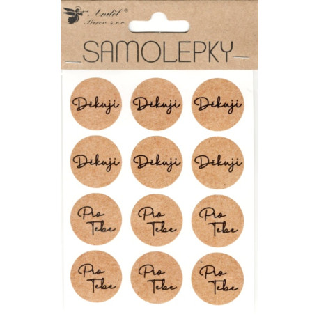 Samolepky Děkuji, Pro Tebe 12ks