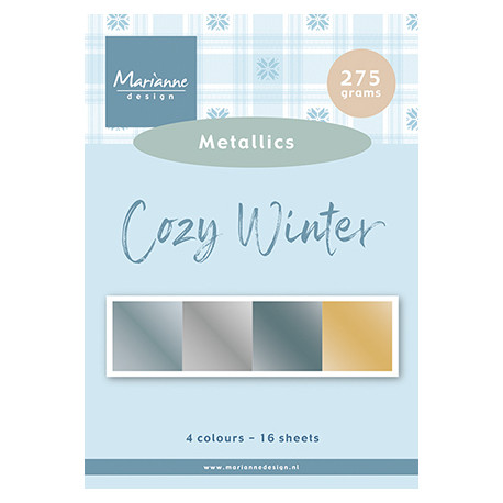 Sada metalických papírů A5 Cozy Winter, 275g (MD)