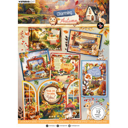 3D blok s výseky A4 - Autumn cards Charming Autumn nr.21 (SL)