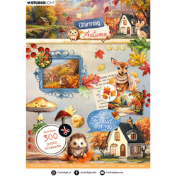 3D blok s výseky A5 - Paper elements Charming Autumn nr.363 (SL)