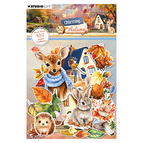 Sada papírových výseků Leaves, animals & houses Charming Autumn nr.28 (SL)