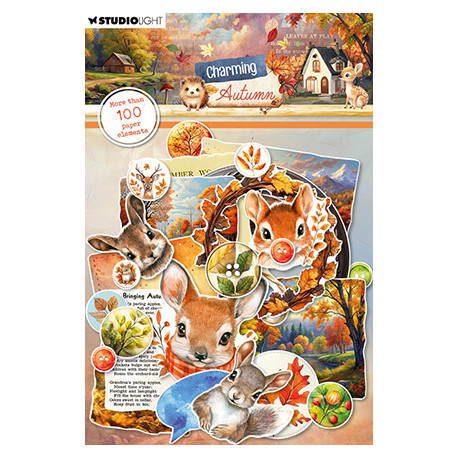 Sada papírových výseků Labels, images & animal heads Charming Autumn nr.29 (SL)