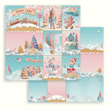 Candy Christmas, 9 karet 30,5x30,5 scrapbook