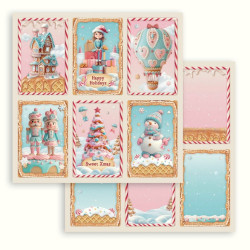 Candy Christmas, 6 obrázků 30,5x30,5 scrapbook