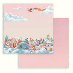 Candy Christmas, vesnička 30,5x30,5 scrapbook
