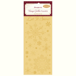 Transfer zlatý Stamperia 10x21,6cm - Let it Snow (DFLRGT05)