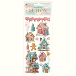 Transfer Stamperia 10x21,6cm - Candy Christmas, perníkové domky (DFLRB176)