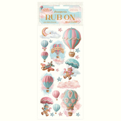Transfer Stamperia 10x21,6cm - Candy Christmas, horkovzdušné balóny (DFLRB172)