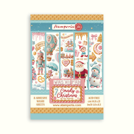 Sada Washi papírů A5 Candy Christmas (Stamperia)