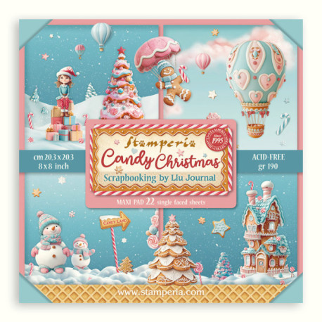 Sada papírů MAXI 20,3x20,3 190g Candy Christmas (SBBSXB15)