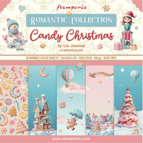 Sada papírů 30,5x30,5 190g Candy Christmas (SBBL173)