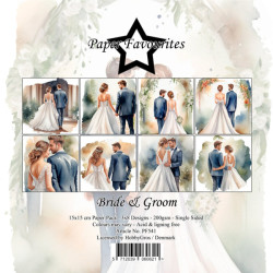 Sada papírů 15x15 Bride & Groom (PF)