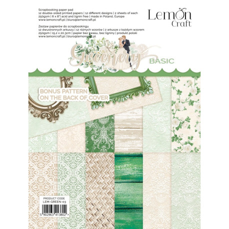 Sada papírů 15x20 Greenery Basic (LemonCraft)