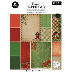 Sada papírů na pozadí A4 Vintage Christmas Essentials nr. 372 (SL)