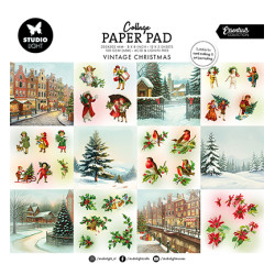 Sada papírů 20x20 Vintage Christmas Essentials nr. 374 (SL)